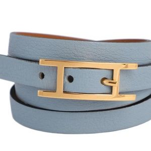 Hermes leather wrap bracelet
